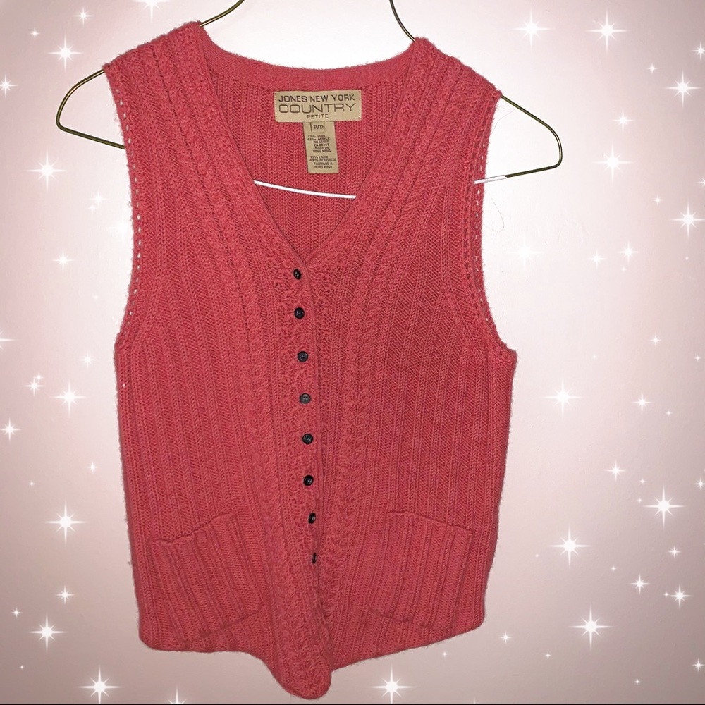 Vintage CableNet Rose Vest